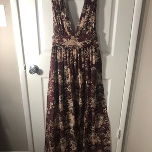 Plunge maxi dress